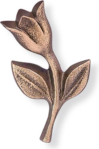 [ST-20858] Bronzetulpe für Grabstein, 5×3 cm