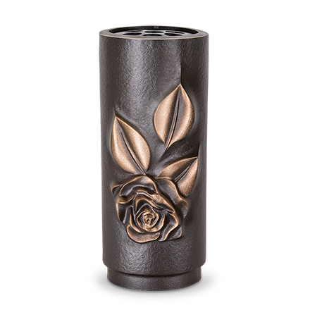 [ST-53157] Bronzevase für Grabstein, Höhe 25 cm