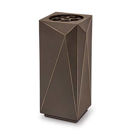 [ST-53332] Bronzevase für Grabstein, 18×9,5×9,5 cm oder 23×11×11 cm