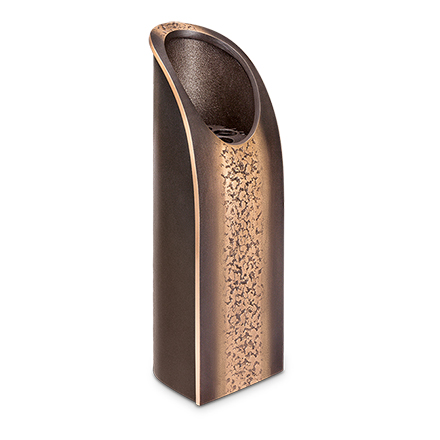 [ST-53142] Bronzevase für Grabstein, 30×10 cm