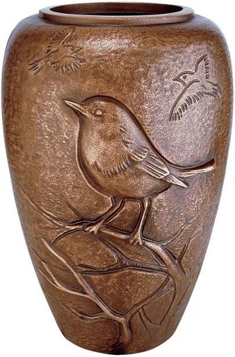 [ST-53094] Bronzová váza na náhrobek, výška 18 cm