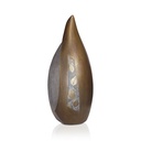 Bronzevase Sichturne für Grabstein, H: 49 cm