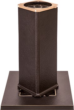 Bronzová zapuštěná váza na náhrobek, 27×9,5×9,5 cm