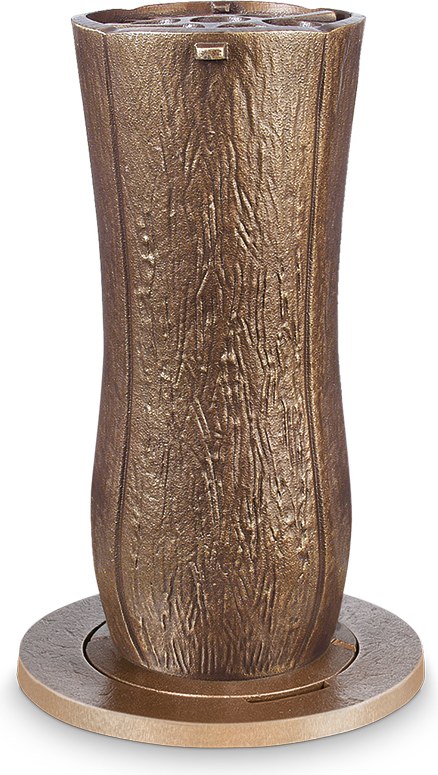 Bronzová zapuštěná váza na náhrobek, výška 24 cm