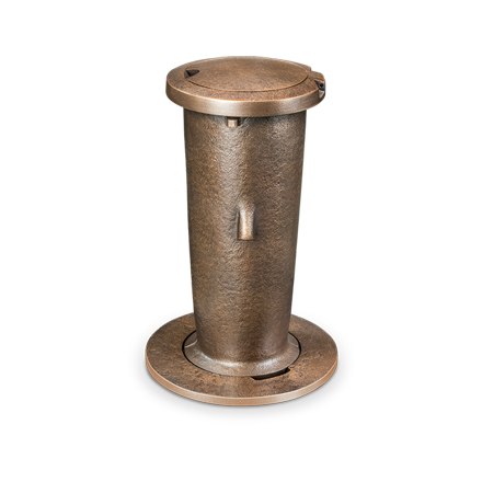 [ST-53284] Bronzevase mit Deckel zum Versenken, H: 23 cm