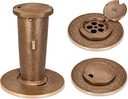 Versenkvase mit Deckel aus Bronze, Höhe 23 cm