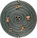 Lebensspirale aus Bronze für Grabstein, Ø 25 cm