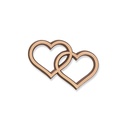 Doppelherz aus Bronze zur Schrift »Karund«, 5×7 cm oder 8×11 cm