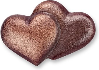 [ST-20419] Doppelherz aus Bronze für Kindergräber, 3×5 cm