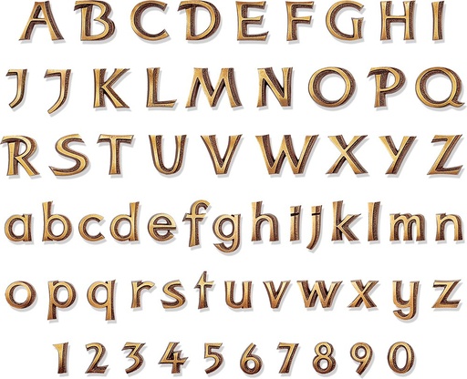 [ST-SCHR015] Bronze-Buchstabenkonturen für Grabmal