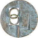 Bronzeringe für Grabstein, Ø 7 cm