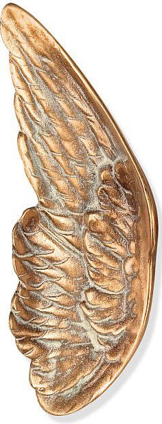 Bronzové křídlo na náhrobek, 15×6 cm