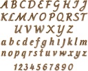 Bronze kursiver Buchstabe für Grabmal
