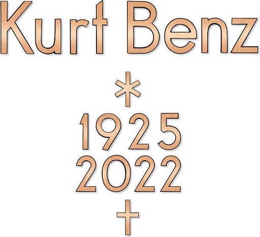 [ST-SCHR007] Bronze-Buchstabe Alblock für Grabmal