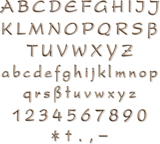 [ST-SCHR027] Bronze-Buchstabe Meandra für Grabmal