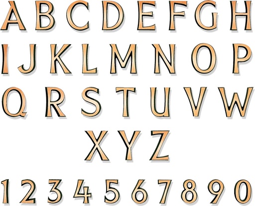[ST-SCHR008] Bronze-Buchstabe Schwere Block für Grabmal