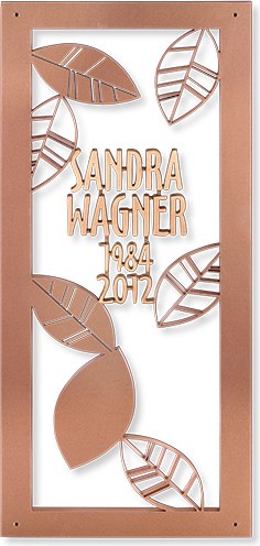 Bronzegitter für Grabinschriften, 40×16 cm