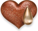 Bronzové srdce se slzou na náhrobek, 5×7 cm nebo 7×9 cm