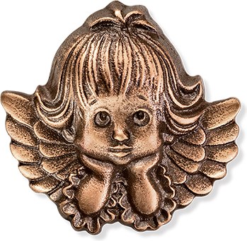 [ST-20936] Bronzeengel für Kindergrab, 6×6 cm