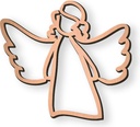Bronzeengel für Kindergrab, 6×7 cm