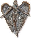 Bronzový anděl na náhrobek, 12×9,5 cm