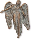 Bronzeengel für Grabstein, 18,5×14,5 cm