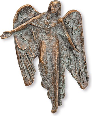 [ST-85538] Bronzeengel für Grabstein, 18,5×14,5 cm
