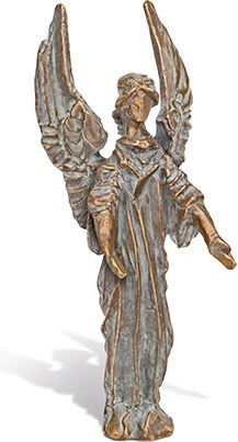 [ST-84307] Bronzeengel für Grabstein, 19×10 cm