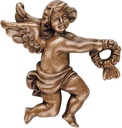 Bronzeengel für Grabstein, 7×7 cm