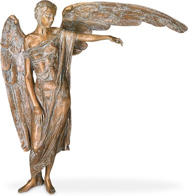 [ST-84123] Bronzový anděl na náhrobek, 78×77×21 cm