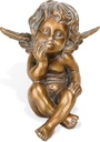 Bronzeengel für Grabstein, 8×7×7 cm oder 12×10×10 cm