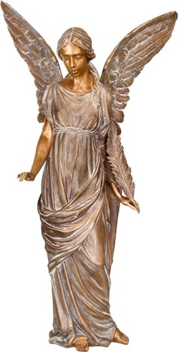[ST-85374] Bronzový anděl s palmovou větví, 83×45×36 cm