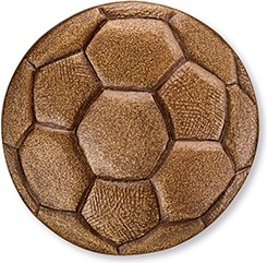 Bronzový fotbalový míč na náhrobek, Ø 8 cm nebo 12 cm