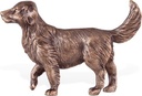 Golden Retriever aus Bronze für Grabstein, 7×11 cm