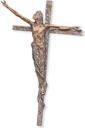 Christus am Kreuz aus Bronze, 38×23,5 cm
