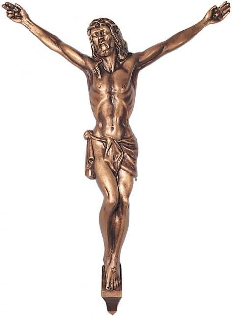 Bronzový Kristus na náhrobek, 15×13 cm až 36×28 cm