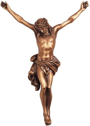 [ST-88050] Christus aus Bronze für Grabstein, 21×15 cm