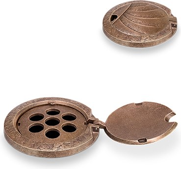 Vasenring aus Bronze für Grabstein, Ø 12 cm