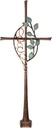 Bronzový kříž s křišťálem, 102×41 cm