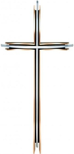[ST-60199] Bronzekreuz mit Glaskristall, 103×51 cm