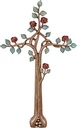 Bronze-Kreuz mit Rosen für Grabmal, 92×54 cm