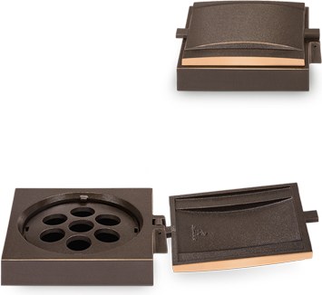 [ST-53326] Bronzener Vasenring für Grabstein, 11×13 cm