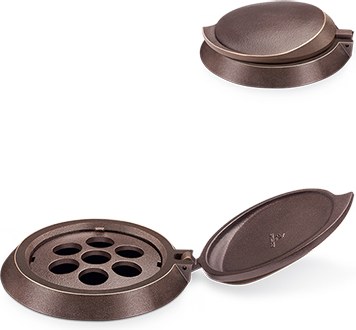 [ST-53312] Bronzener Vasenring für Grabstein, Ø 13 cm