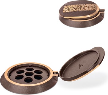Bronzový květináčový kroužek na náhrobek, Ø 13 cm, výška 4 cm