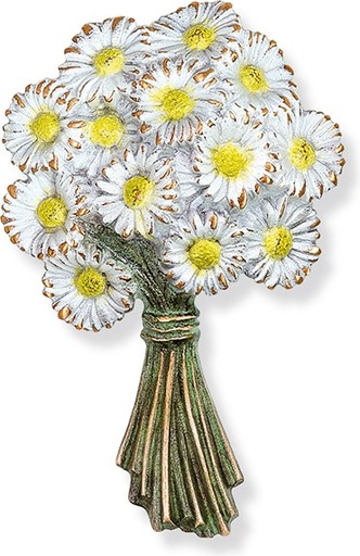 [ST-20859] Blumenstrauß aus Gänseblümchen aus Bronze, 14×9 cm