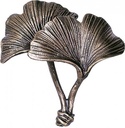 Ginkgoblatt aus Bronze für Grabstein, 11×11 cm