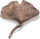 Ginkgoblatt aus Bronze für Grabstein, 9×9 cm