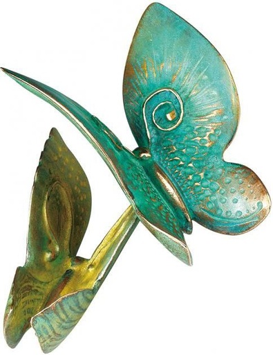 [ST-20365] Bronzový motýl na náhrobek, 10×8 cm