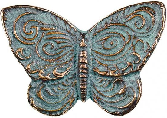 Bronzový motýl na náhrobek, 4×5 cm