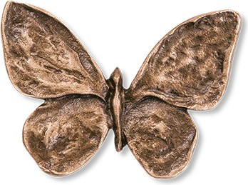 Bronzový motýl na náhrobek, 6×8 cm
